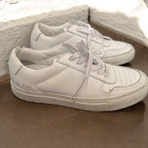 Common Projects BBall White Leather Sneakers 34